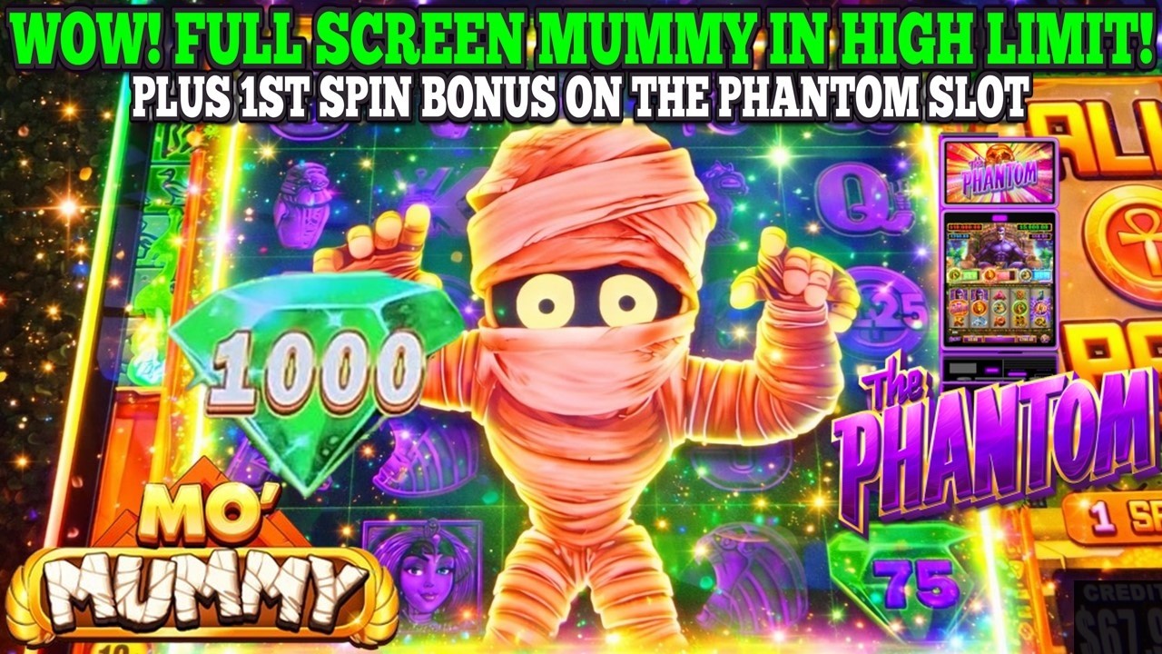 WOW! CAN'T STOP WINNING ON MO MUMMY SLOT IN HIGH LIMIT | 1ST SPIN PHANTOM SLOT BONUS | Vegas Slots