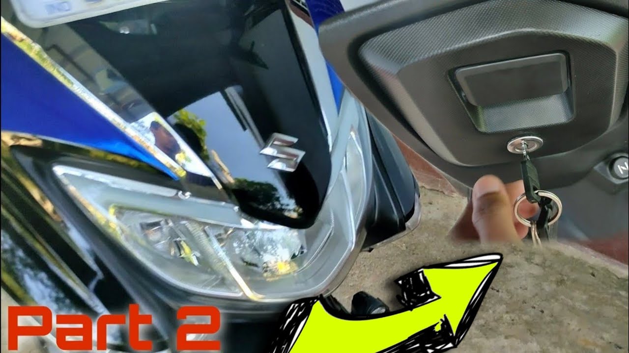 Installed Glove Box Lock on Burgman Street #KSN125