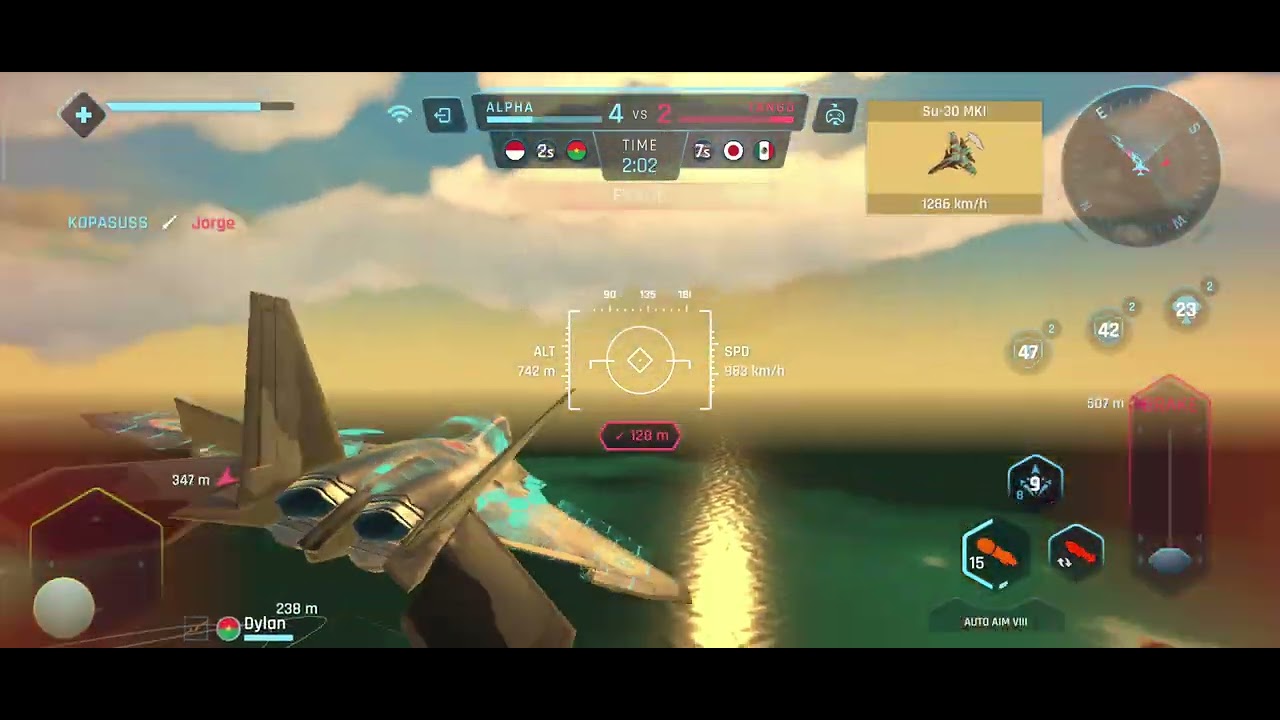 Sky Warriors Gameplay F-22 V-S Tejas Mk2 #JORGE @skywarriors8512 #skywarriors 