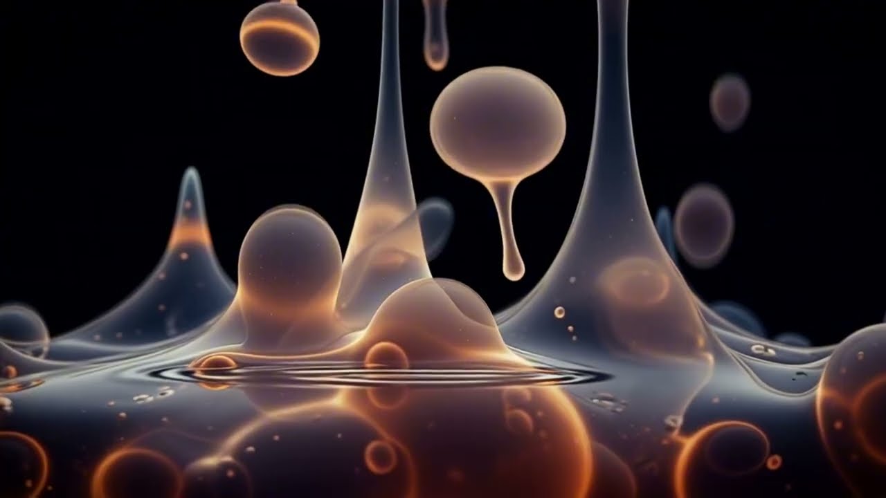Golden Lava Lamp Bubbles & Dripping Drops → Hypnotic Flow for Sleep | 8 Hours Deep Relaxation