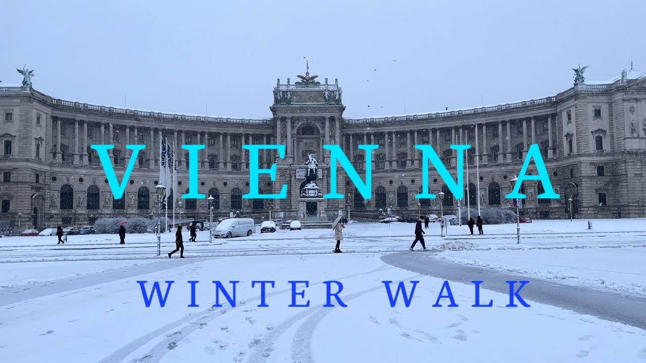 Vienna Walk - Heavy Snowfall  || 4K UHD
