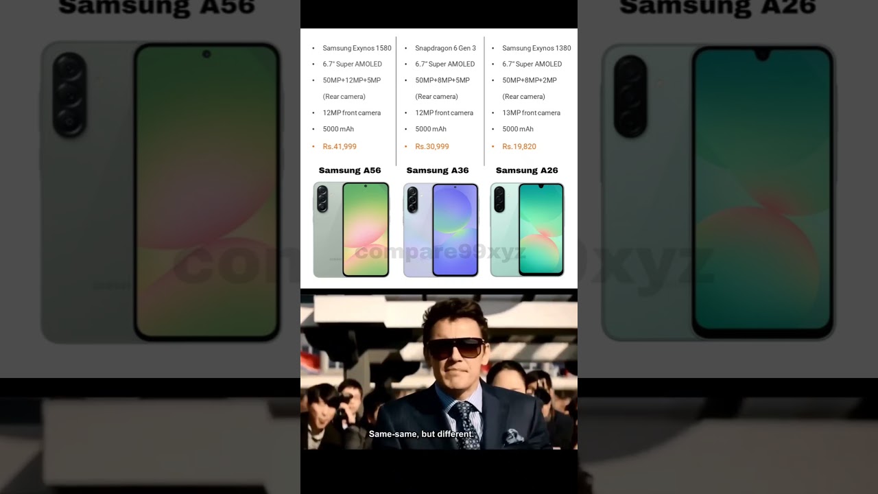 Samsung A56 vs A36 vs A26 - Quick comparison are they same 🤔