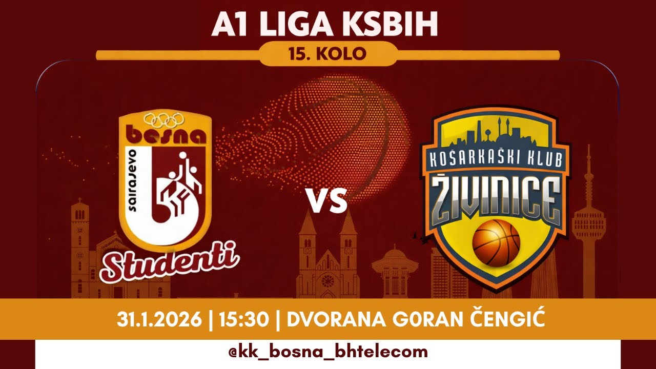 🔴 LIVE | KK Studenti vs KK Živinice | A1 Liga KSBiH | 31.01.2026 | 15:30