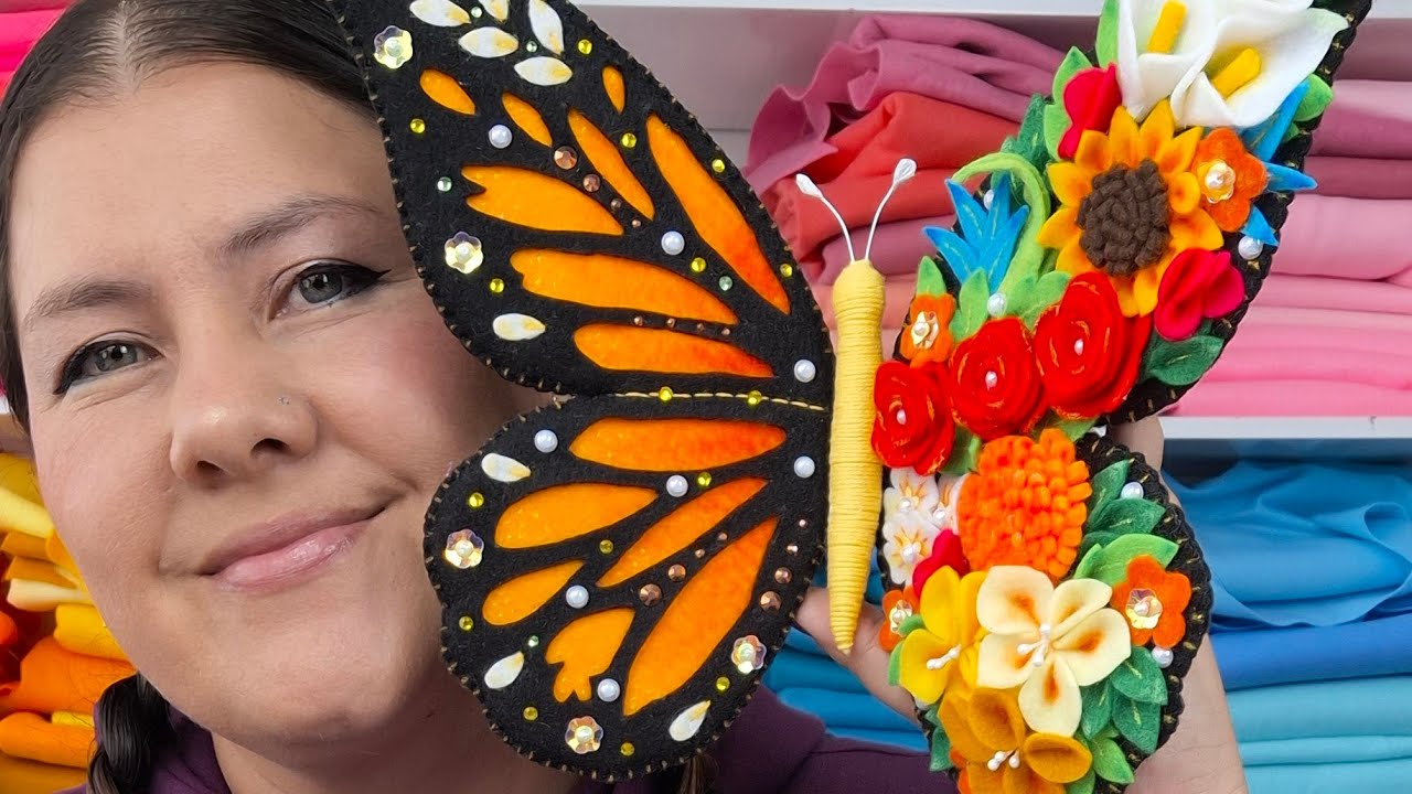 Tutorial live #4 Mariposa en paño lency /fieltro