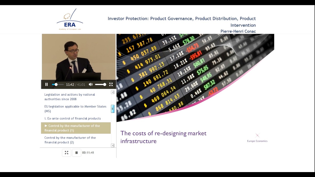 Investor Protection: Product Governance, Product Distribution, Product Intervention