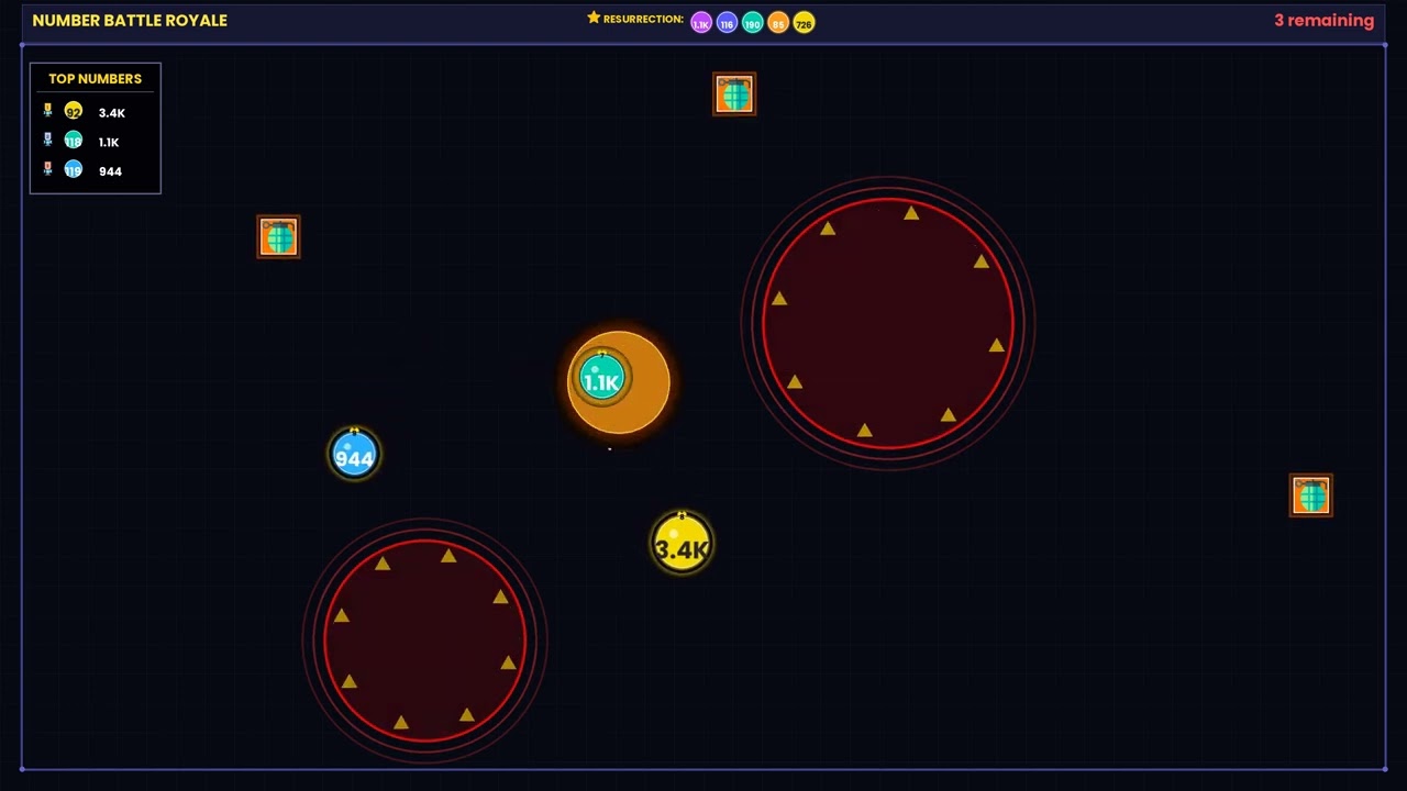 Number Battle Royale #011 [4K UltraHD] - Absorption Mode | 125 Numbers Fight to SURVIVE!