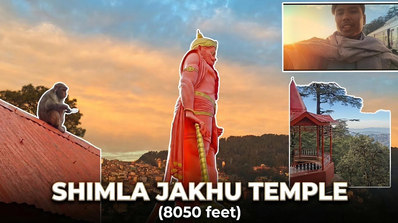 The Pride of Shimla: Exploring the 8050ft Tall Jakhu Hanuman Statue #shimla #youtube #vlog #snowfall