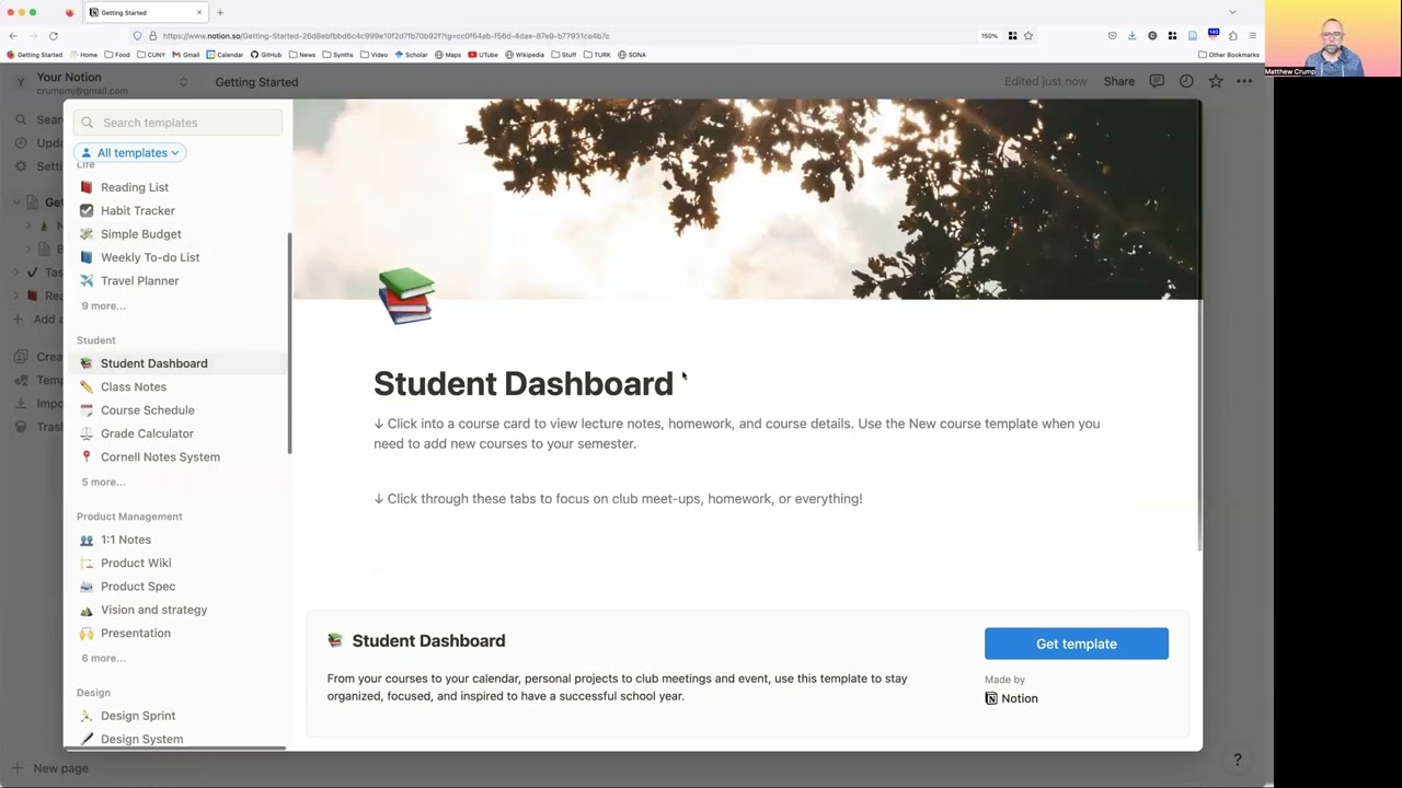 Basic intro to using notion.so for students in my Seminar 2 class