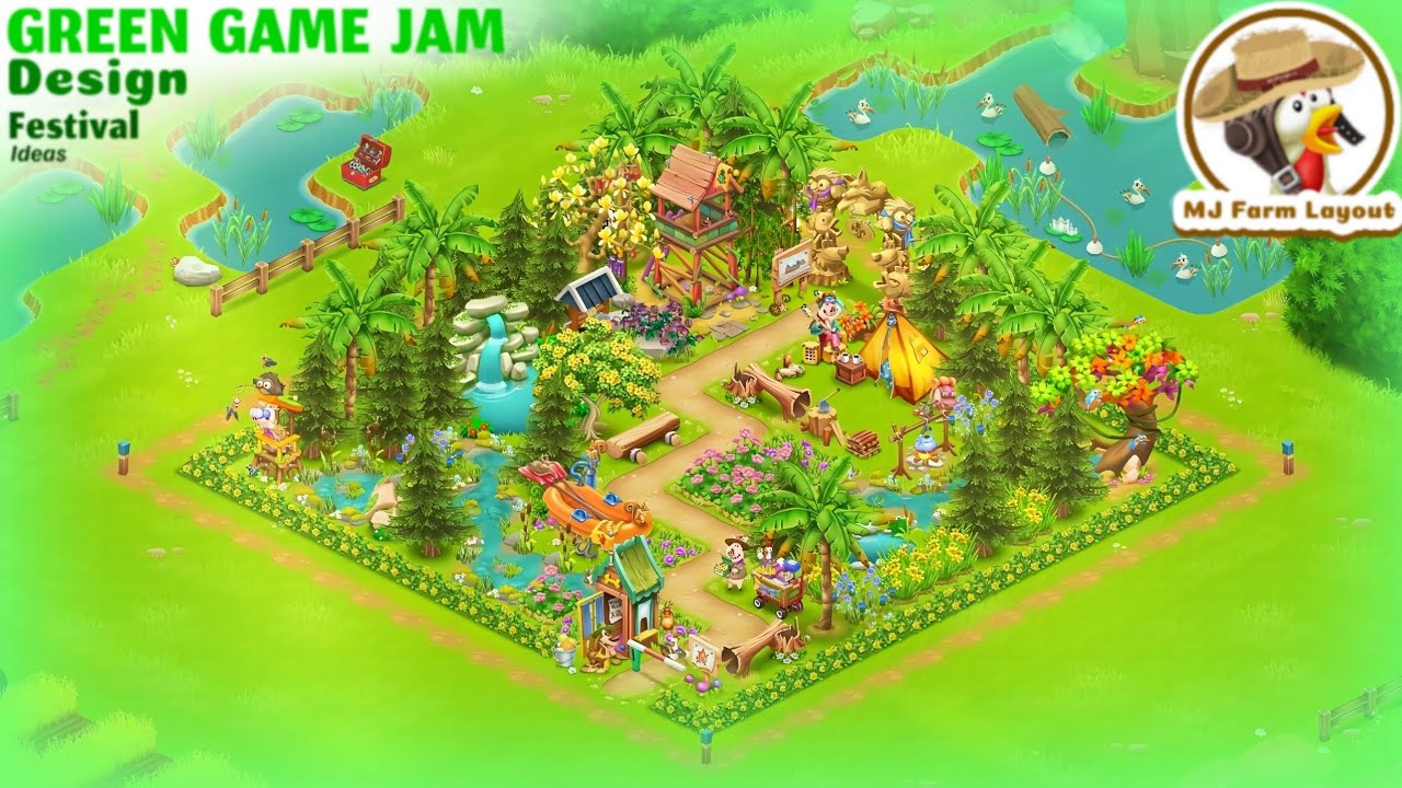 Green Game Jam design Festival ideas in Hay Day #hayday 