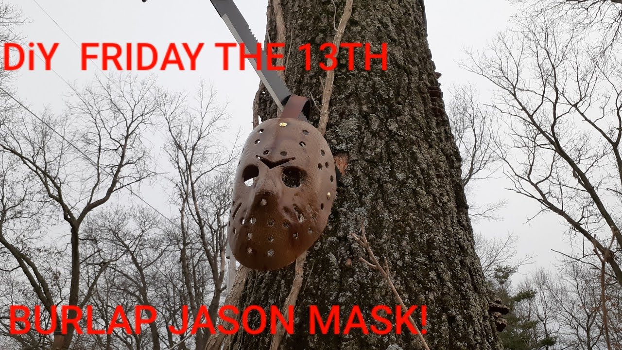 DIY FRIDAY The 13th Jason Vorhees custom burlap hockey mask build!| Cobwebs and Candlesticks