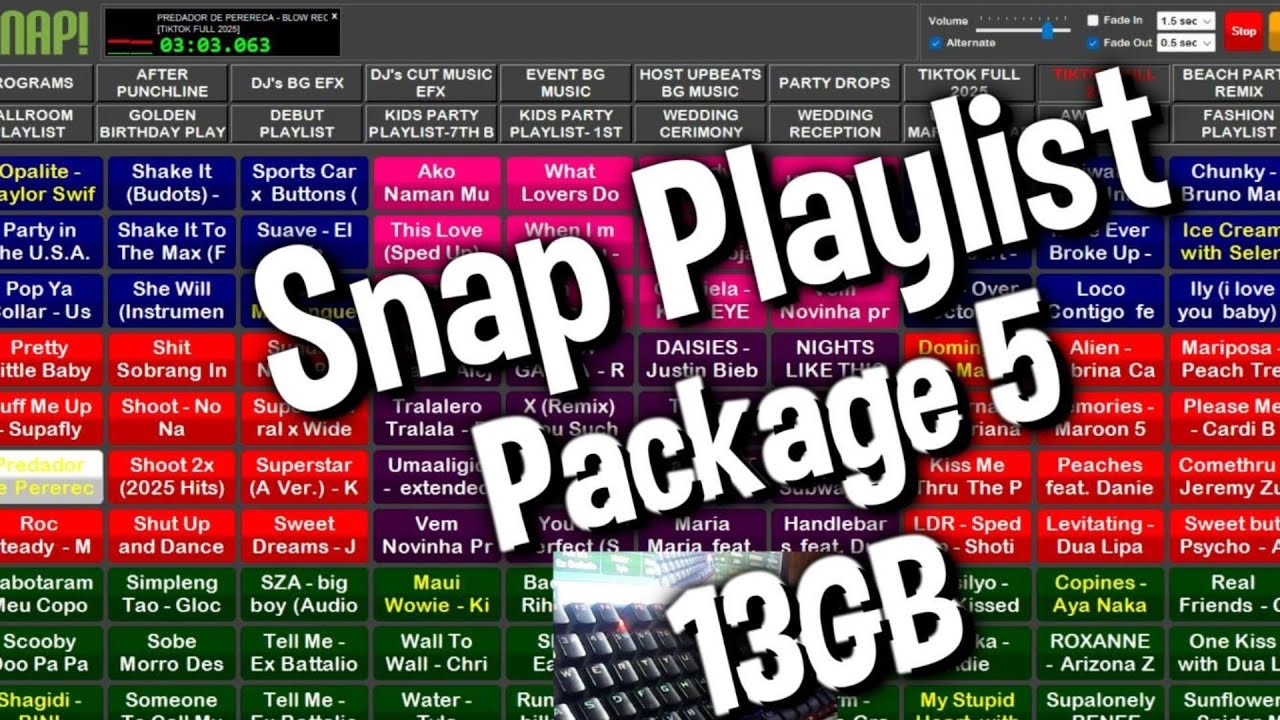 Snap Jingle Player Playlist Package 5 Event Playlist