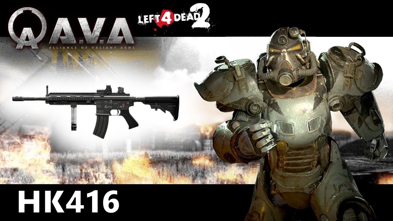 Left 4 Dead 2 Weapons Mod : HK416 Galaxy จากเกม (Alliance Of Valiant Arms)