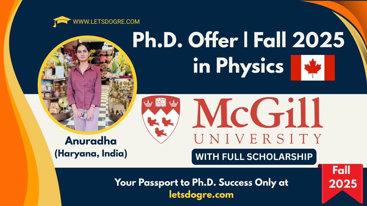 PhD Admit McGill University | Full Scholarship | VISA Approved