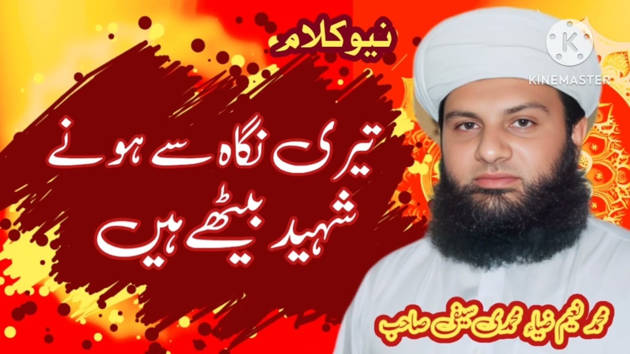 New Saifi Naat || Teri Nigha say Honay Shaheed Baithe Hain || Muhammad Naeem Zia Muhammadi Saifi sb 