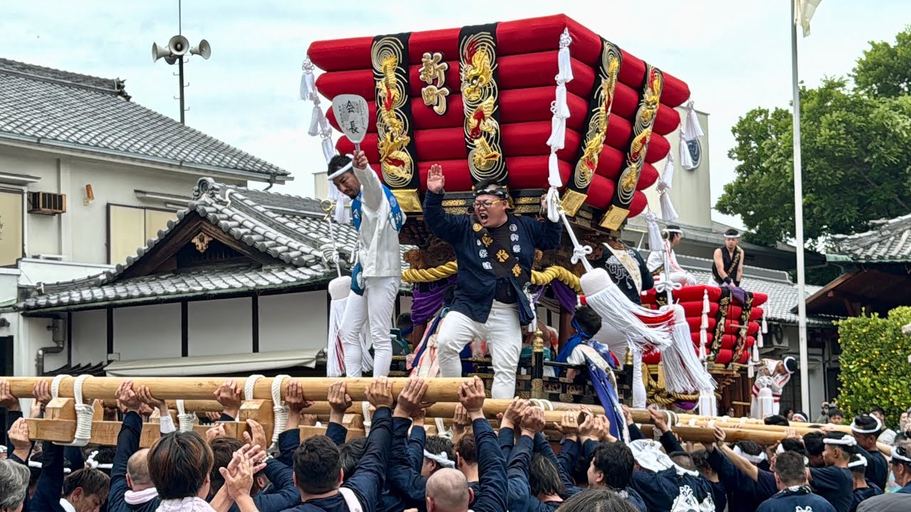 令和7年 2025年 泉佐野市 佐野太鼓台祭り 本宮 新町太鼓台 春日神社 宮入