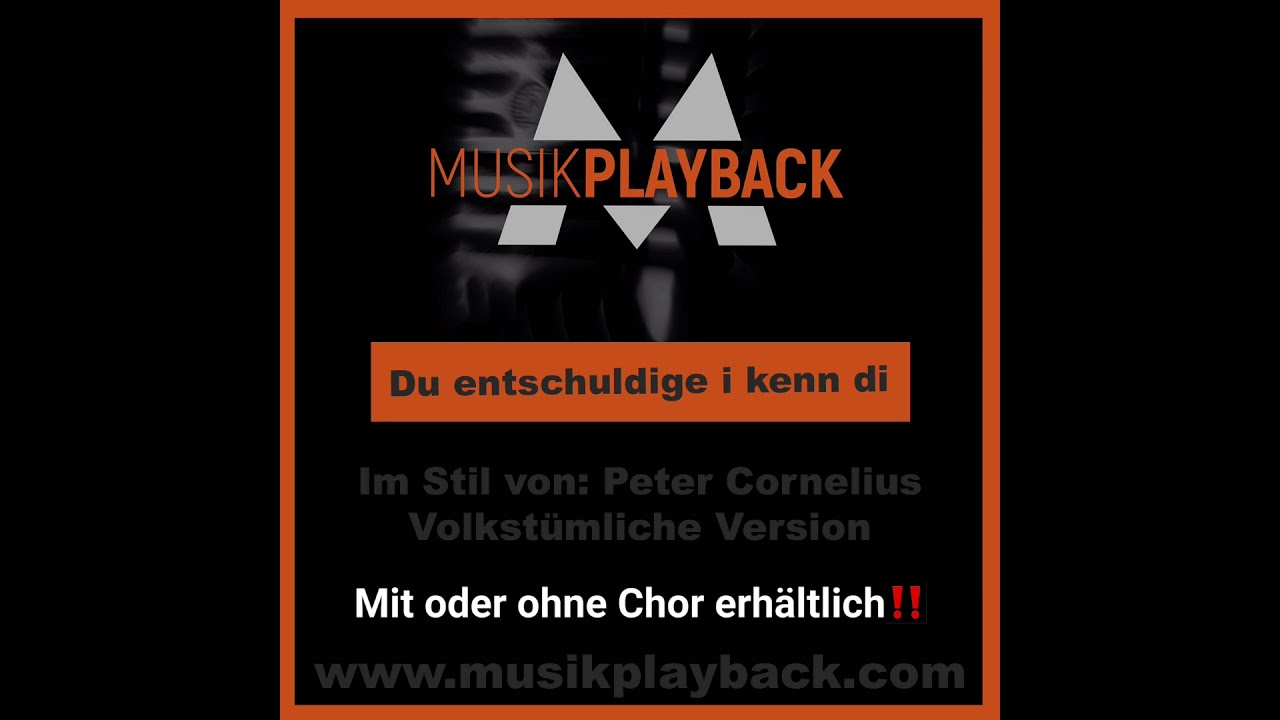 Du entschuldige i kenn di - Karaoke Playback - Peter Cornelius  #karaoke #halbplayback #playback
