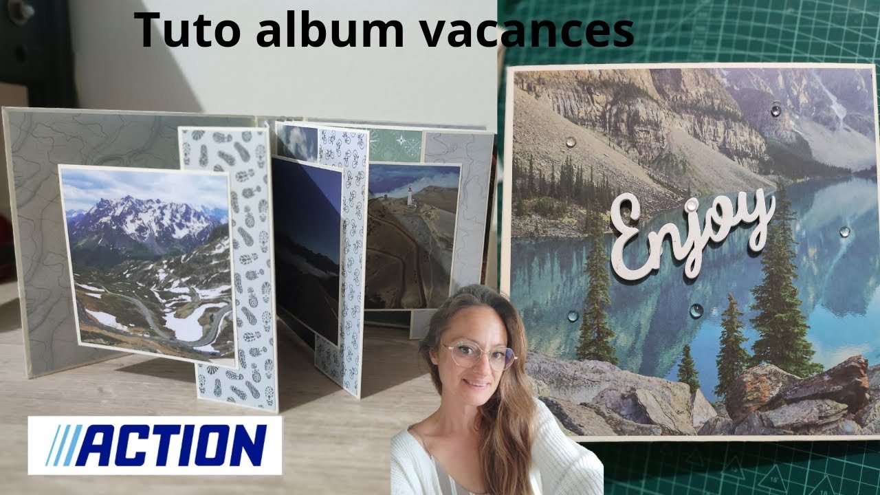 Tuto album spécial VACANCES facile et rapide #action #scrapbooking #scrap #album