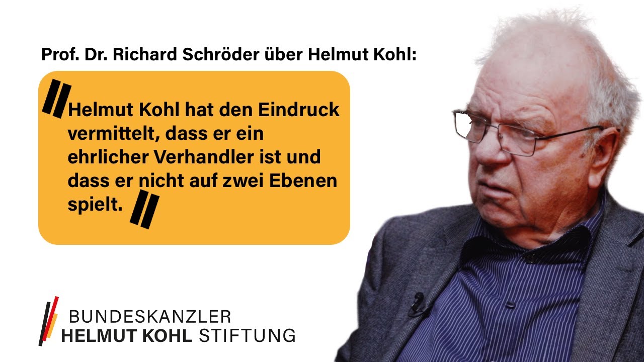 Richard Schröder über Helmut Kohl