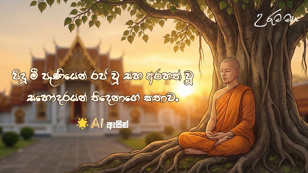පිදූ මී පැණියෙන් රජ වූ සහ අරහත් වූ සහෝදරයන් තිදෙනාගේ කතාව. Ai ඇසින්🥺🥰🙏🙏🙏 | උරුම මඟ