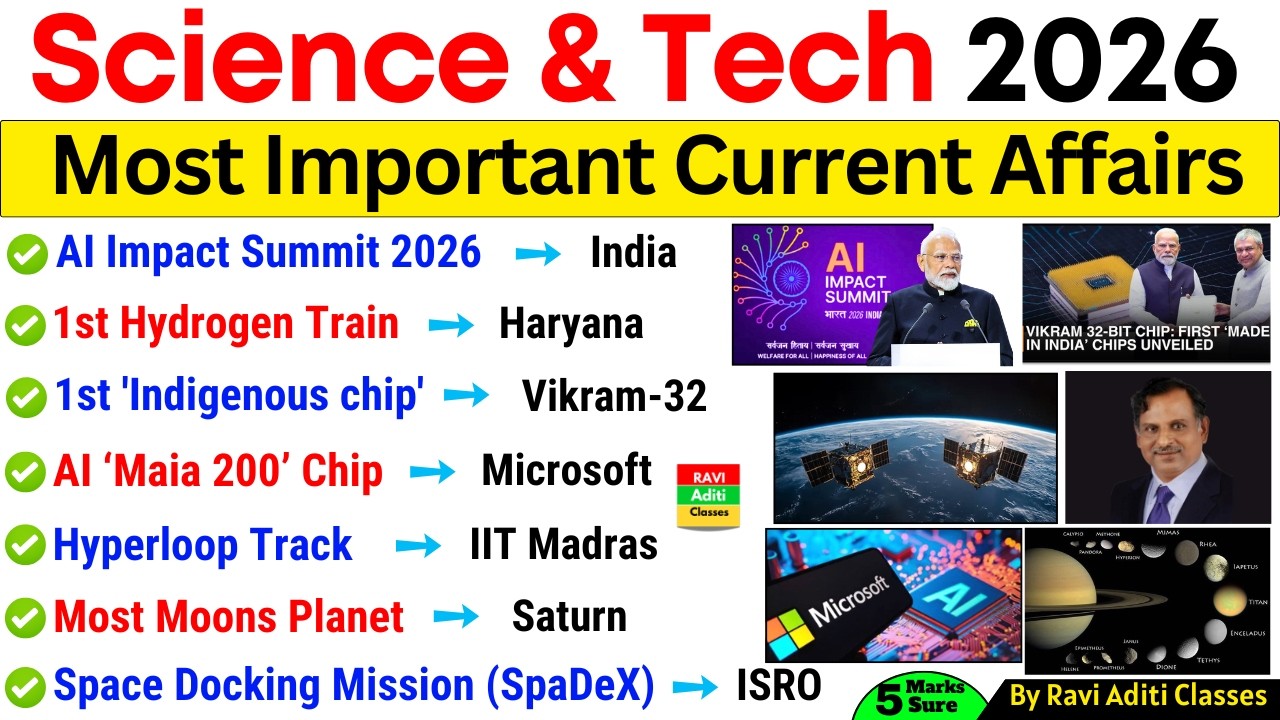 Science Current Affairs 2026 | Science Current Affairs | Science and Technology 2026 | ISRO, SPACE