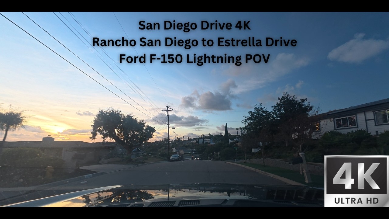 San Diego Drive 4K | Rancho San Diego to Estrella Drive | Ford F-150 Lightning POV