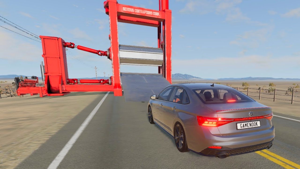 Mobil vs Large Roller #1 - BeamNG Drive