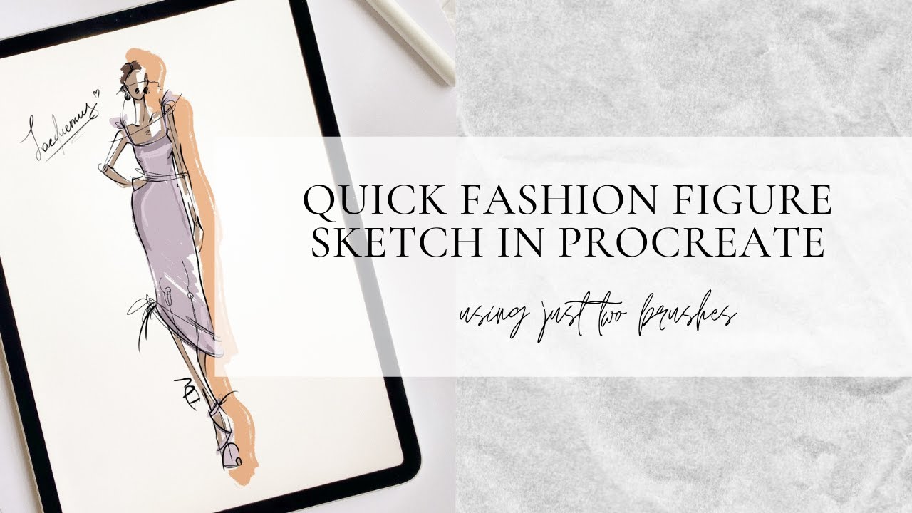 How To Sketch A Fashion Figure In Procreate / Quick Fashion Art / Digital Illustration