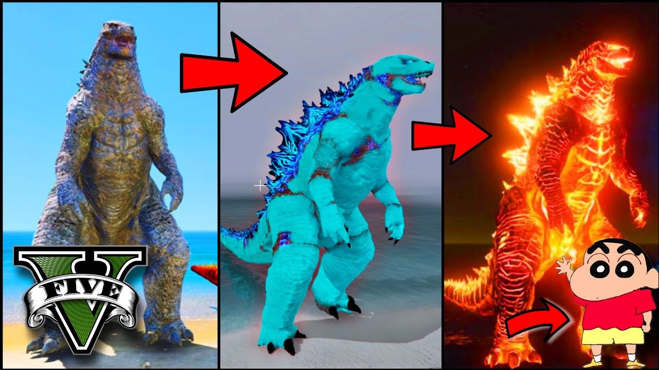 GTA 5 : SHINCHAN FINDS RARE GODZILLA IN GTA V !