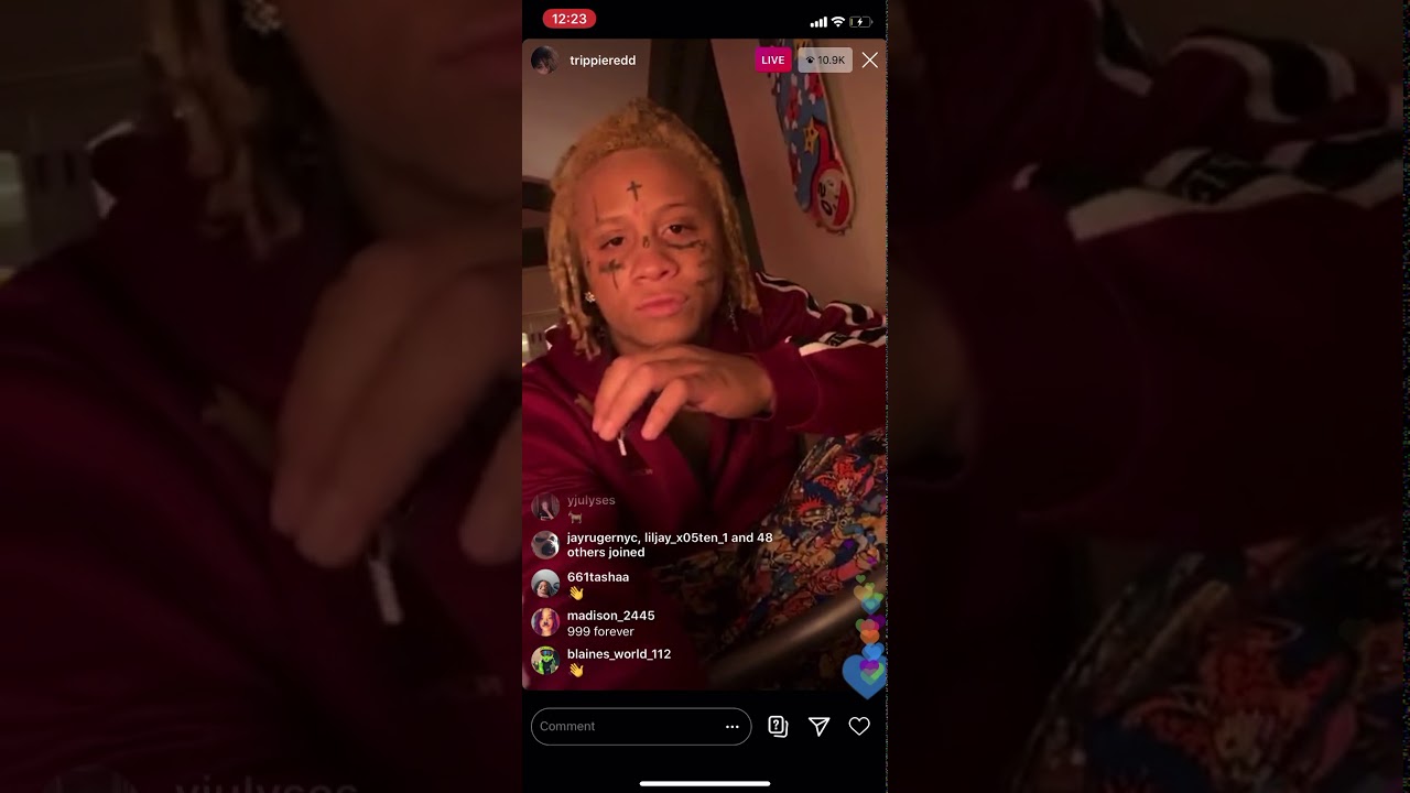 Trippie Redd talking about the day before Juice WRLD died on Instagram live (RIP Juice WRLD) 999