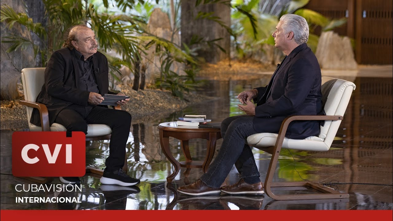 Miguel Díaz-Canel e Ignacio Ramonet en diálogo desde La Habana