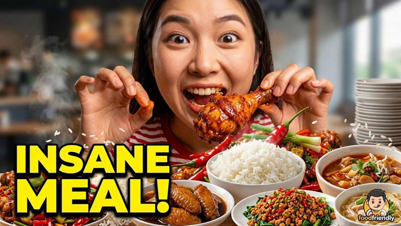 Eat with rice and food, including chicken【ASMR】【MUKBANG】 #1543