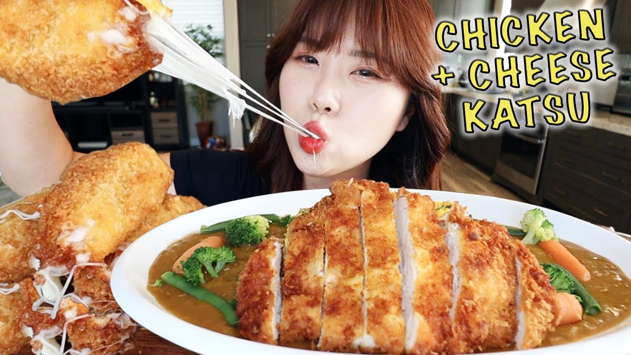 COOKING MUKBANG 먹방 Chicken Katsu Curry & Cheese Katsu | Japanese Food