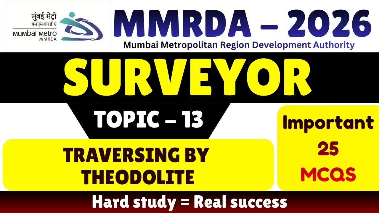 Traversing by Theodolite MCQS | MMRDA 2026 Surveyor | MMRDA Surveyor Notes 2026 | MMRDA Surveyor