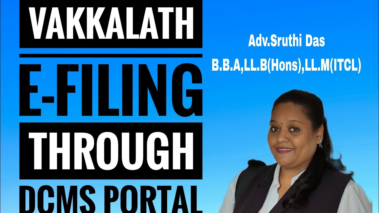 Vakkalath filing in DCMS Portal