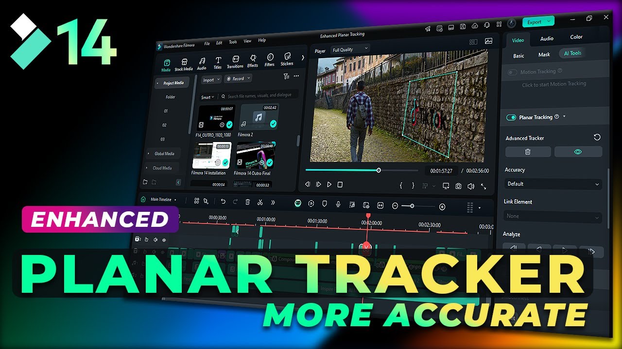 Enhanced Planar Tracking - BRAND NEW Filmora 14