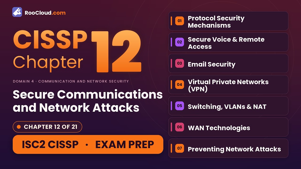 CISSP Chapter 12: Secure Communications & Network Attacks (1-Hour Course) | RooCloud