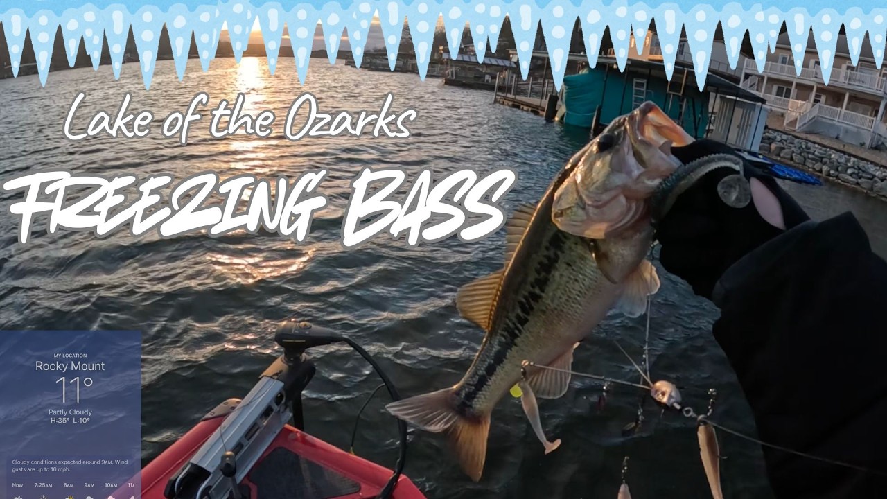 COLDEST WEEKEND OF THE YEAR | Lake of the Ozarks Winter Bass Fishing | Winter Fishing Tips