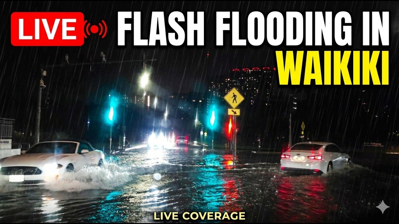 LIVE from Waikiki: Extreme Rain & Wind Storm! | Friday, March 13, 2026 🌴 Hawaii John
