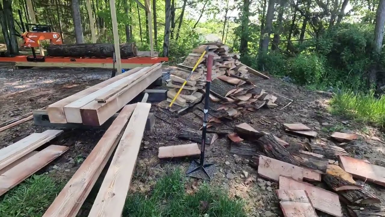 Here's How! to Build a Timber Frame Pavilion from Rough Cut Hemlock - sawmill