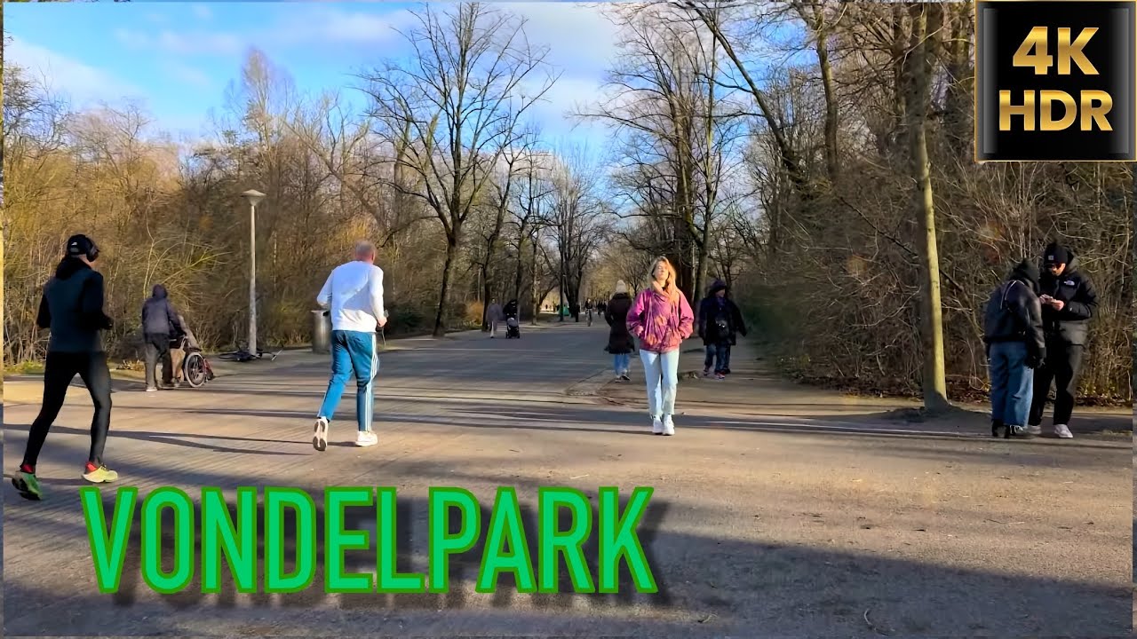 [4K HDR] Vondelpark: Amsterdam’s Largest and Most Famous Park 🇳🇱| January 2024