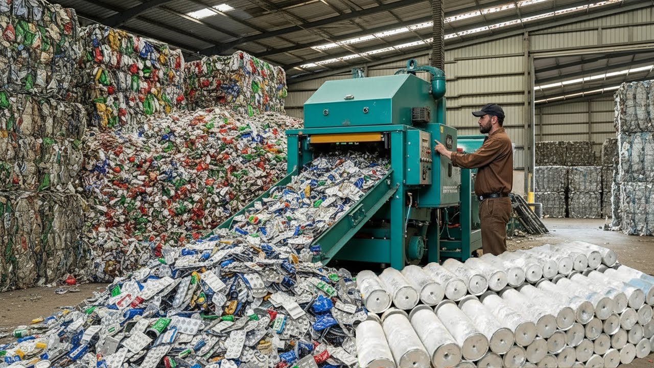 Incredible Process of Recycling Millions of Waste Aluminum Medicine Into New Materials In Factory