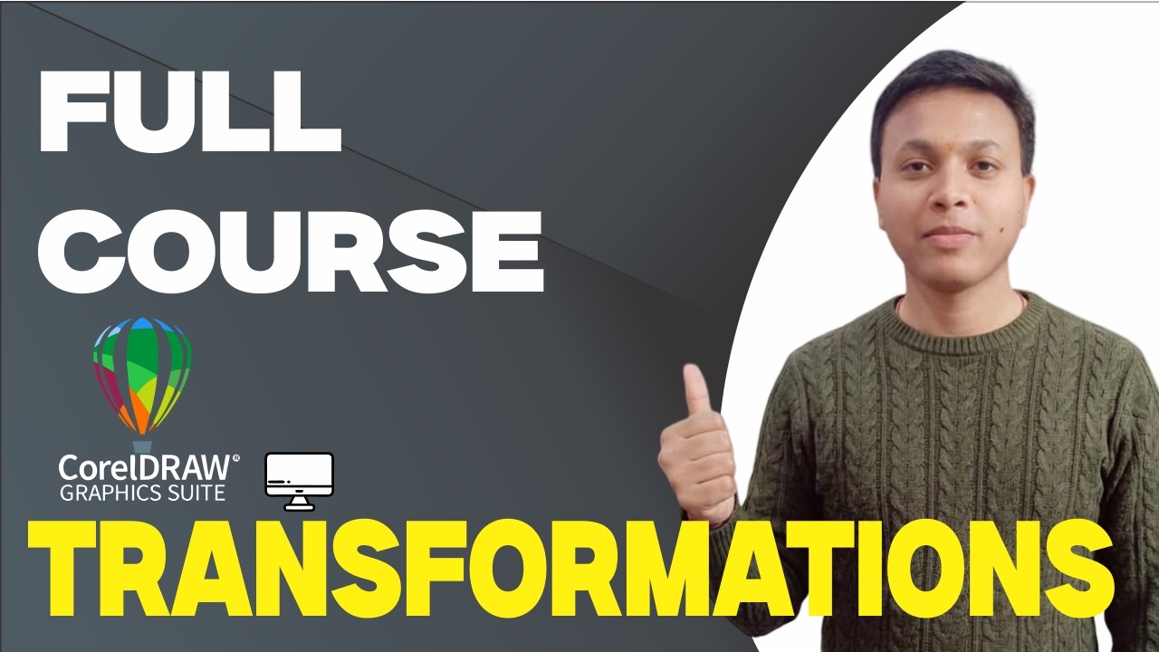 CorelDRAW Transformation Tool Full Guide: Scale, Rotate, Position & Skew (Hindi)