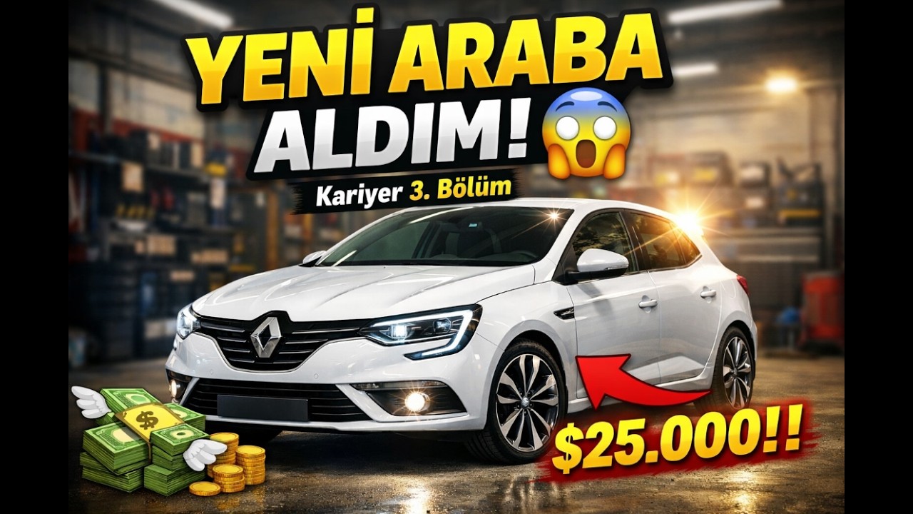 BeamNG.drive Kariyer #3 – Renault Megane 4 Aldım! Yeni Arabayla uber