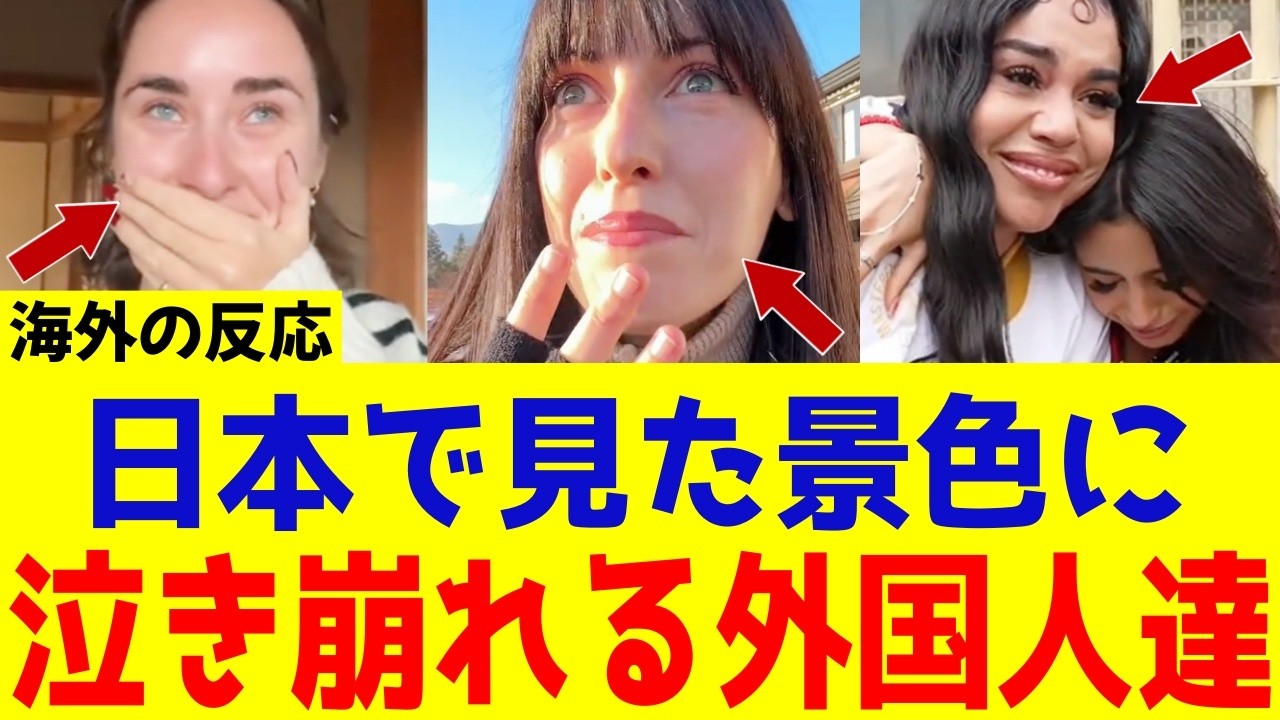【海外の反応】日本でついに夢が叶った！外国人が日本で見た景色に泣き崩れた理由