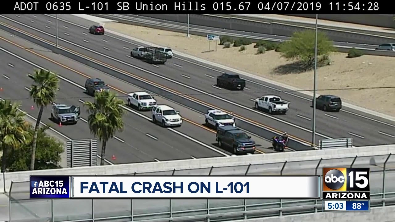 Deadly motorcycle crash causes delays on L-101 near Union Hills