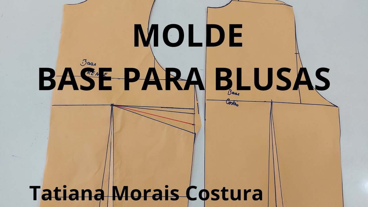 COMO FAZER MOLDE BASE DE BLUSA. Passo a passo completo para iniciantes na costura e modelagem fazer!