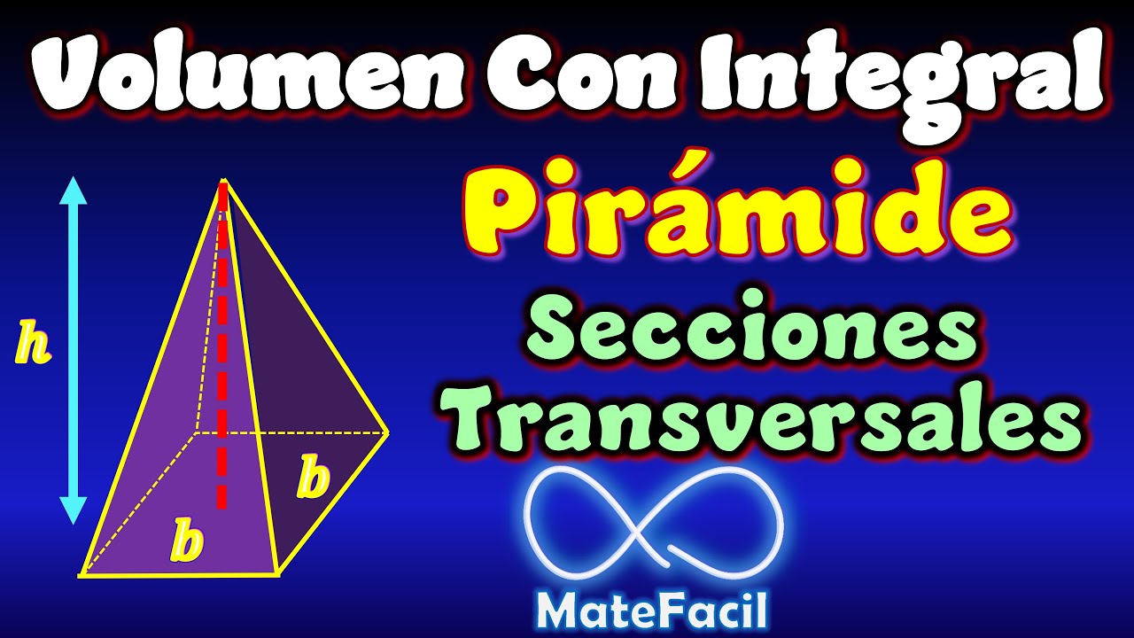 Volumen de pirámide USANDO INTEGRALES (Secciones Transversales)