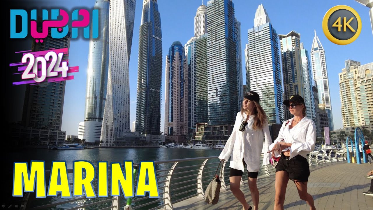 Amazing Dubai Marina Walking Tour [4K] - January 2024