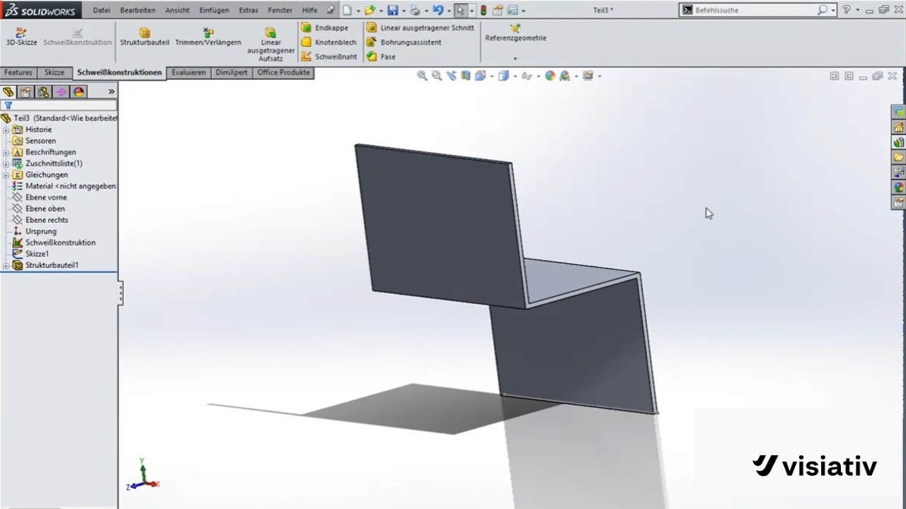 Konfigurierbare Schweißkonstruktionsprofile mit SolidWorks 2014 - deutsches Video Tutorial