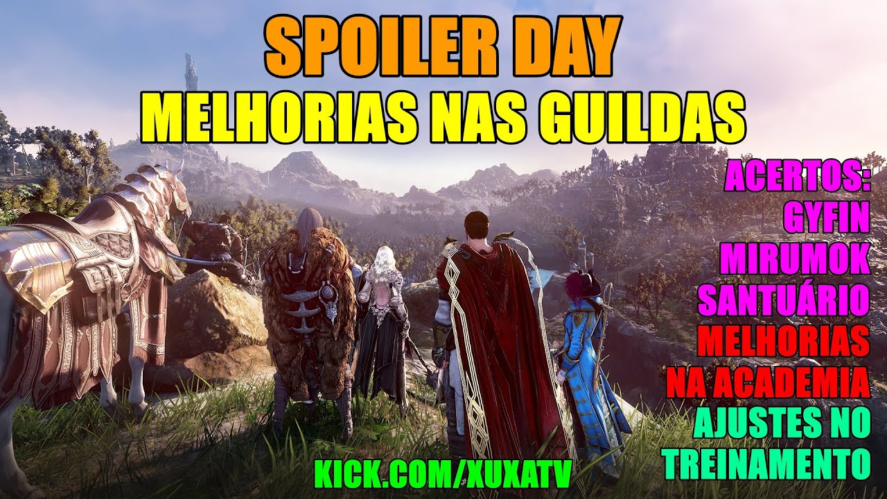 SPOILER DAY - MELHORIAS NAS GUILDAS, ACERTOS NO SPOTS NOVOS, MELHORIAS NA ACADEMIA E NO TREINAMENTO